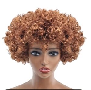 Fluffy Afro light brown NIB Unisex 10 in wig